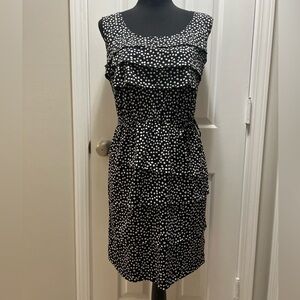 Danny & Nicole Black and White Sheath Midi Dress Size Medium